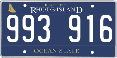 RI license plate 993916