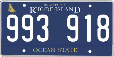 RI license plate 993918