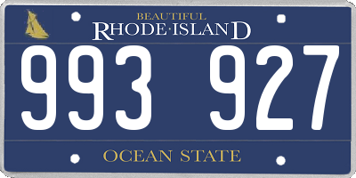 RI license plate 993927