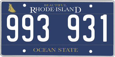 RI license plate 993931