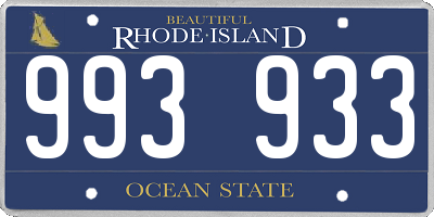 RI license plate 993933