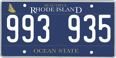 RI license plate 993935