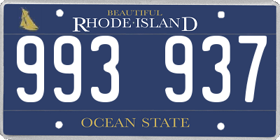 RI license plate 993937