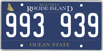 RI license plate 993939