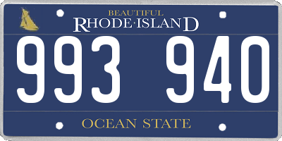 RI license plate 993940