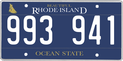 RI license plate 993941