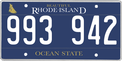 RI license plate 993942