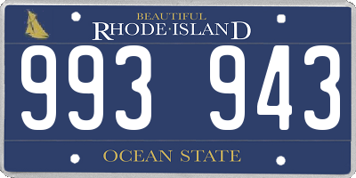 RI license plate 993943