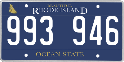 RI license plate 993946