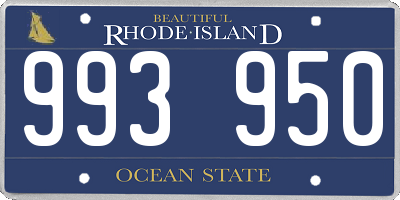 RI license plate 993950