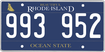 RI license plate 993952