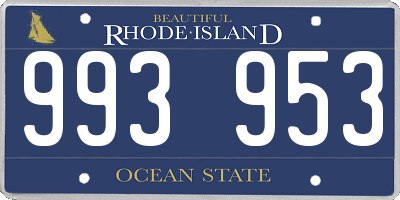 RI license plate 993953