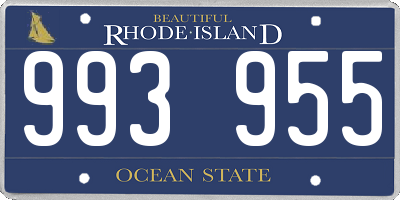 RI license plate 993955