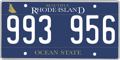 RI license plate 993956