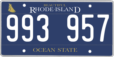 RI license plate 993957