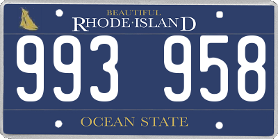 RI license plate 993958