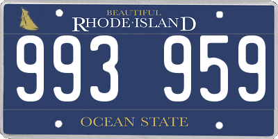 RI license plate 993959