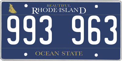 RI license plate 993963