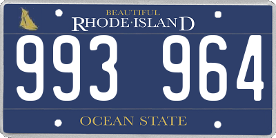 RI license plate 993964