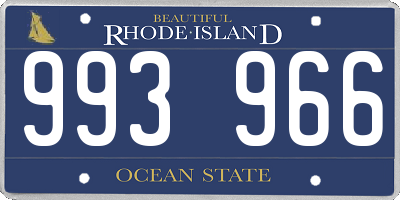 RI license plate 993966