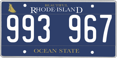 RI license plate 993967