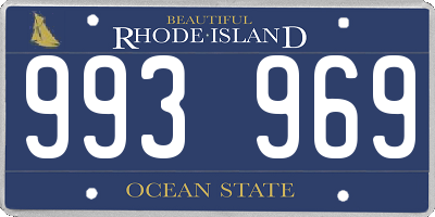 RI license plate 993969