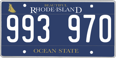 RI license plate 993970