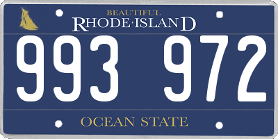 RI license plate 993972