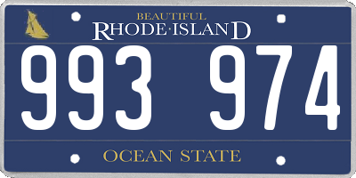 RI license plate 993974