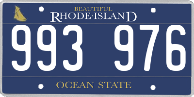 RI license plate 993976