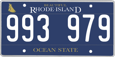 RI license plate 993979