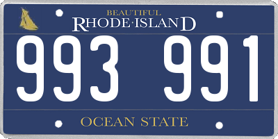 RI license plate 993991