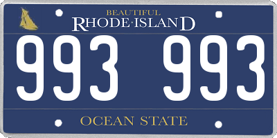 RI license plate 993993