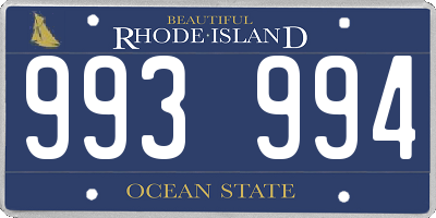 RI license plate 993994