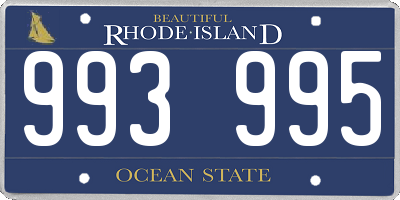 RI license plate 993995