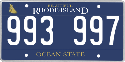 RI license plate 993997