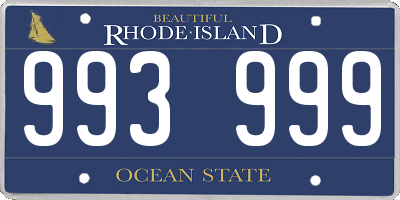 RI license plate 993999
