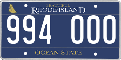 RI license plate 994000
