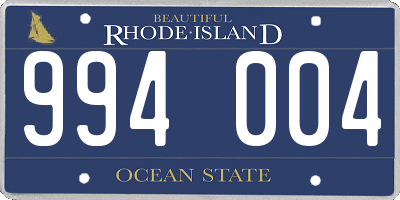 RI license plate 994004