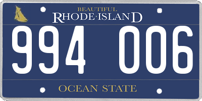 RI license plate 994006