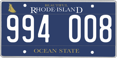 RI license plate 994008