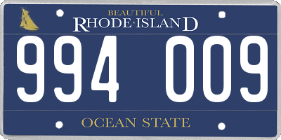 RI license plate 994009