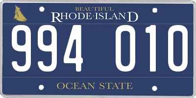 RI license plate 994010