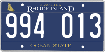 RI license plate 994013