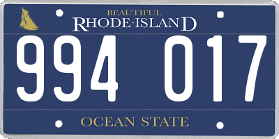 RI license plate 994017