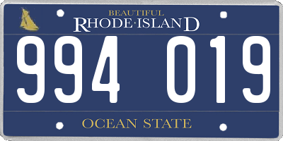 RI license plate 994019