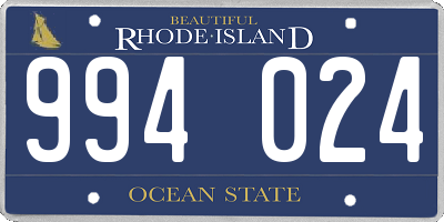 RI license plate 994024