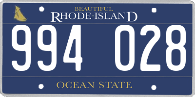 RI license plate 994028