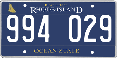 RI license plate 994029