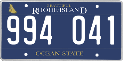 RI license plate 994041